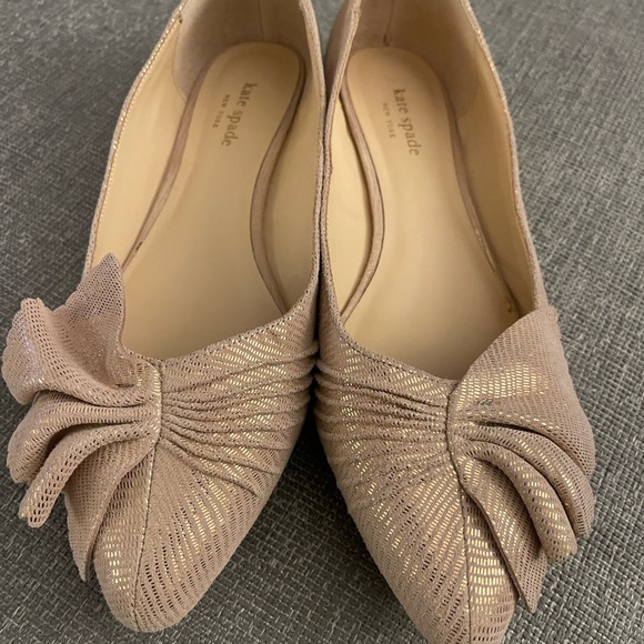 Kate Spade Metallic flats, size 10. - Picture 2 of 4